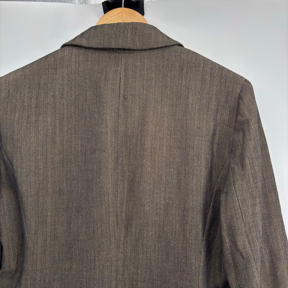 MICHAEL KORS Women Cropped Blazer Size 8 Brown 2-Button Professional Jacket - Picture 5 of 10